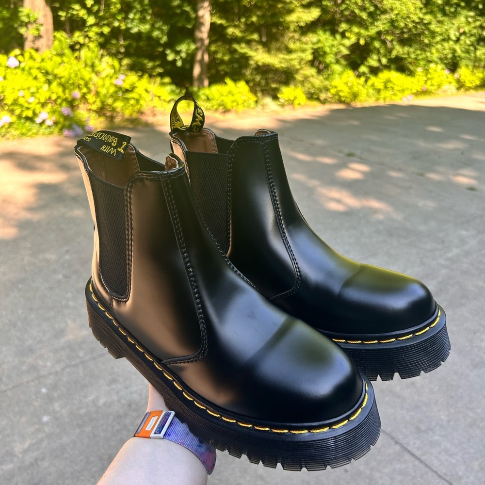 Dr. Martens Black Platform Chelsea Boots - Picture 7 of 8